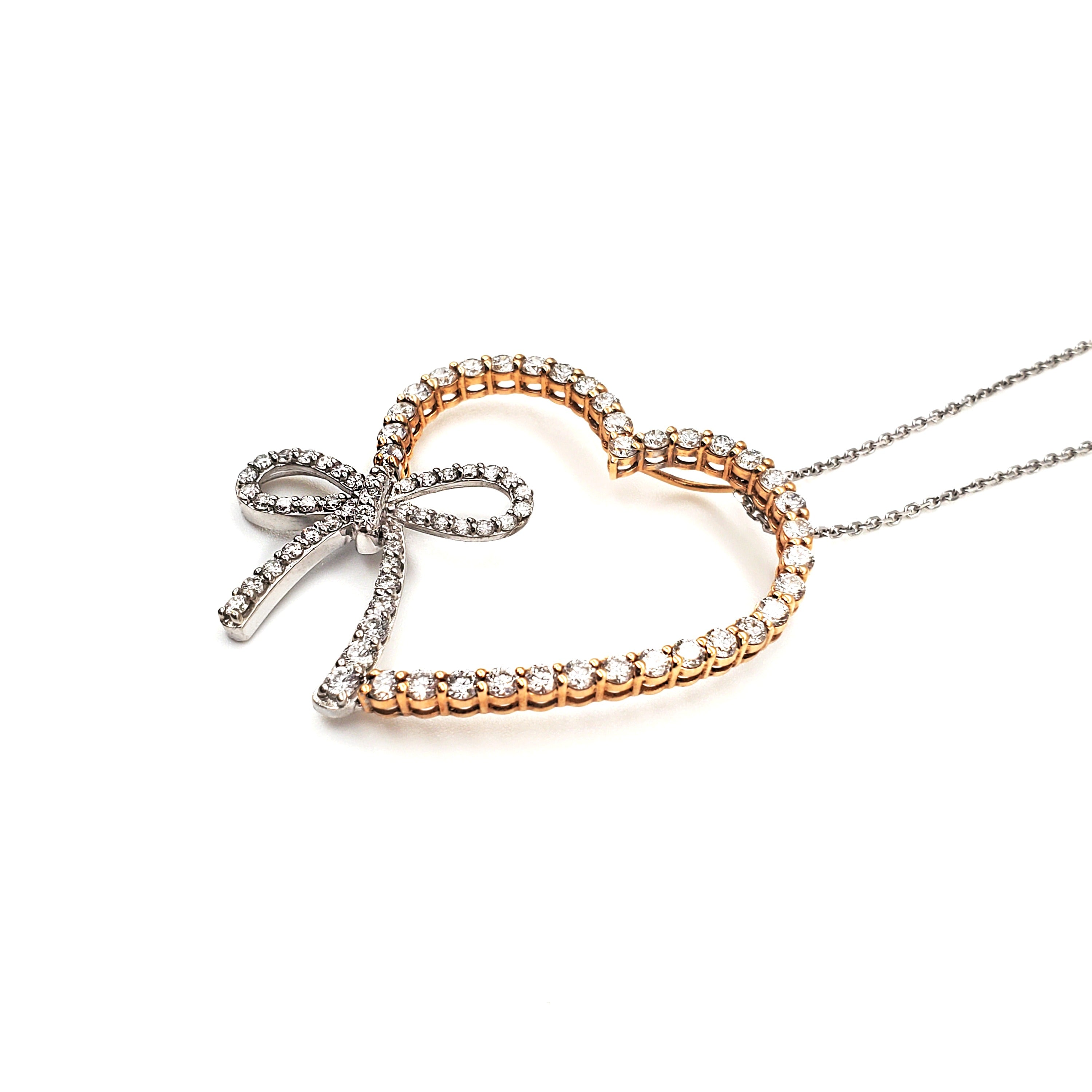 Diamond Pendent with Love Knots image 2