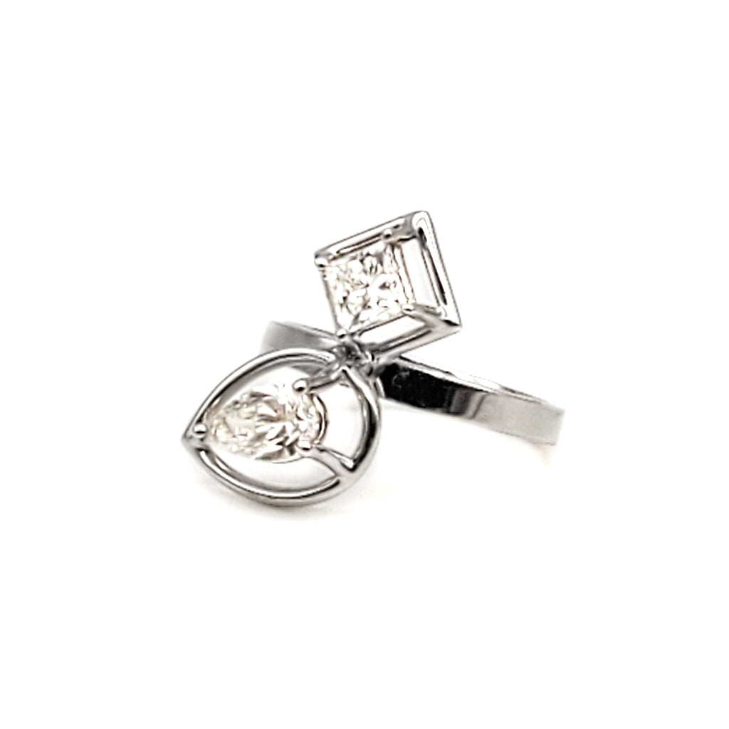 Pear and Princess Fancy Diamond Ring image 1