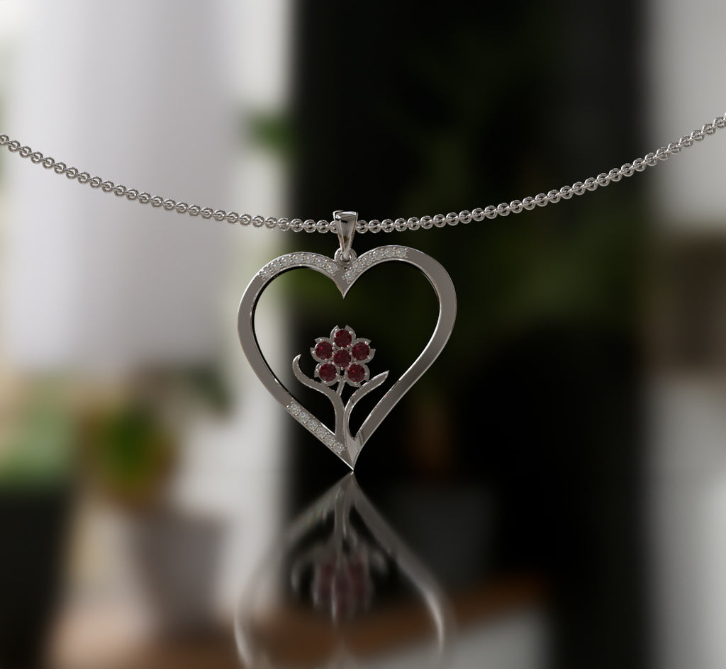 Heart Flower Pendant image 10