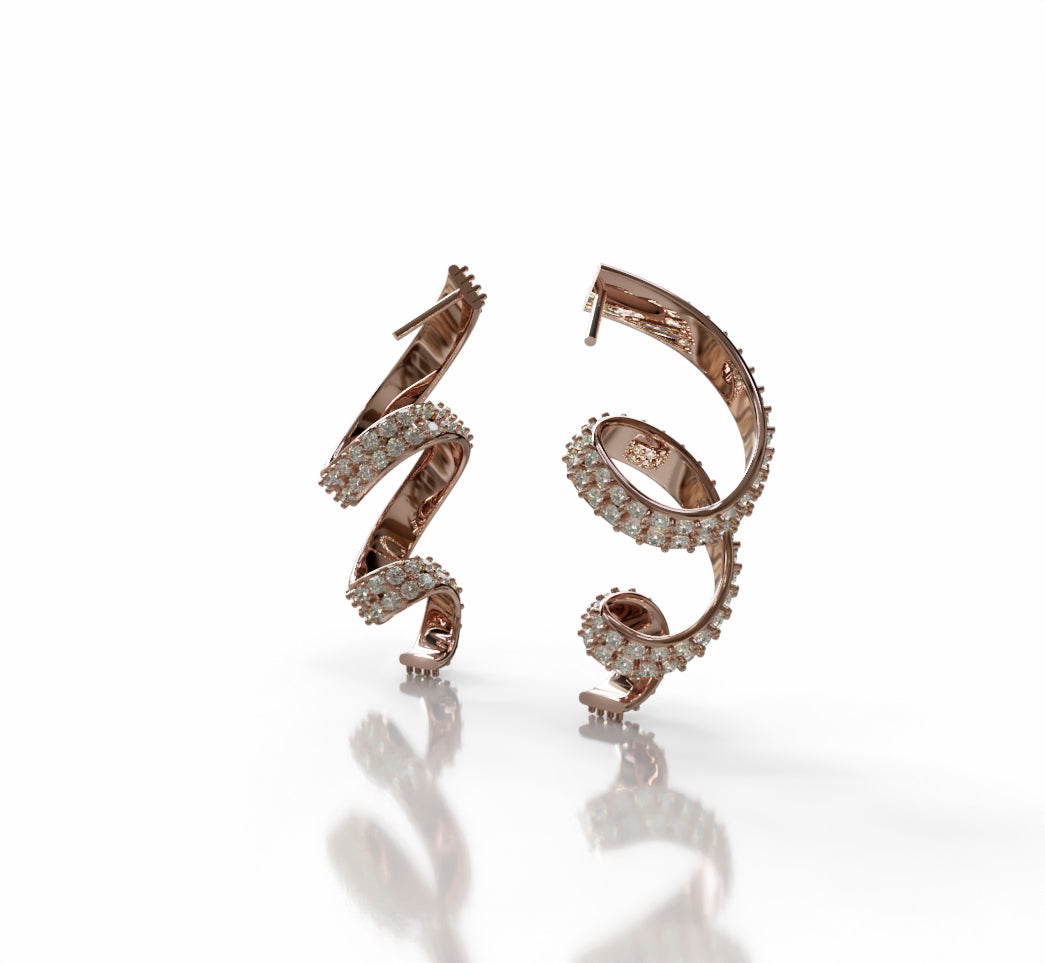 Circular Diamond Earring image 3