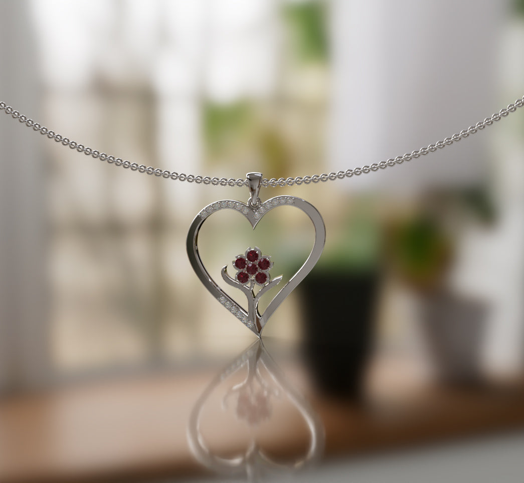 Heart Flower Pendant image 8