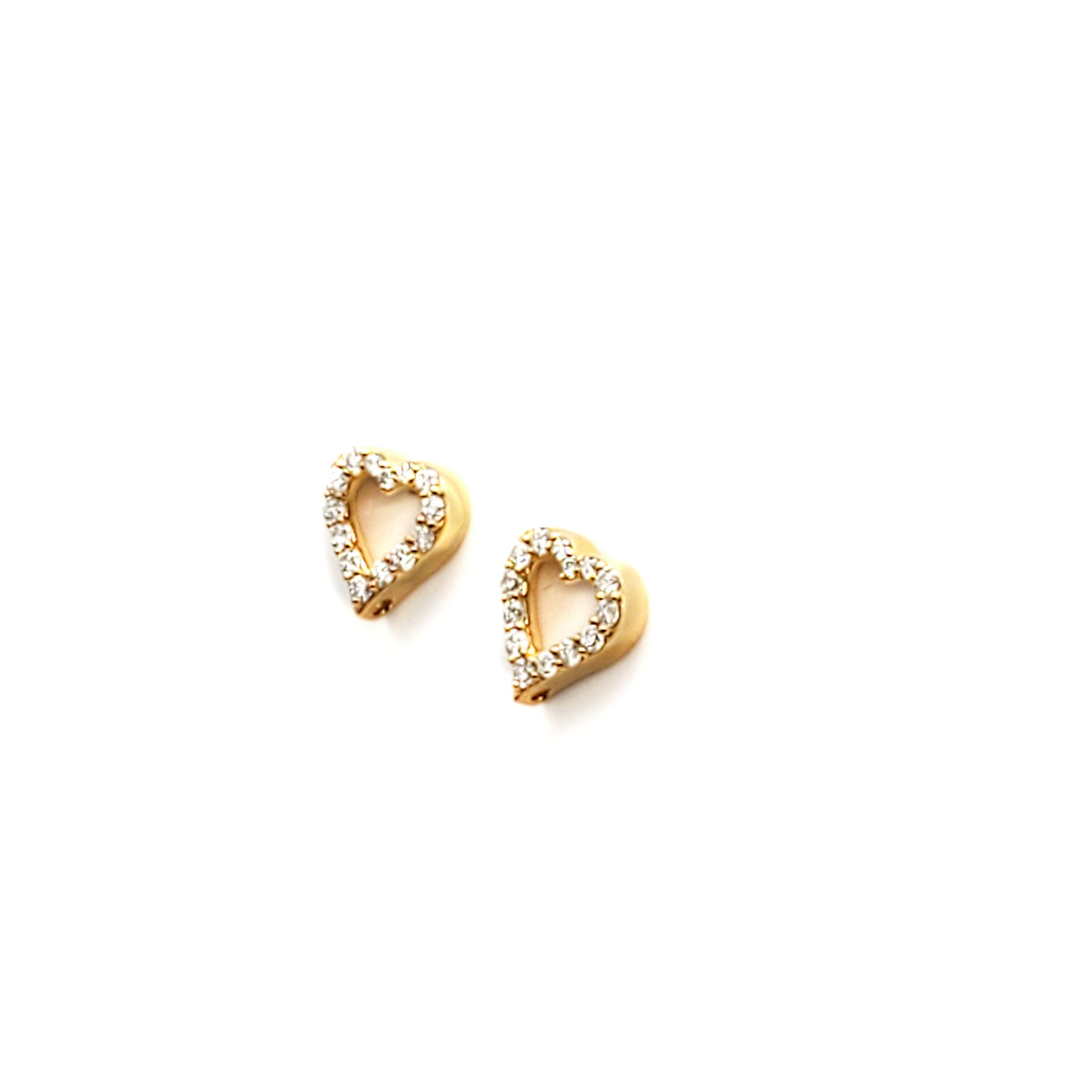 Heart Shape Diamond Stud Earring image 2