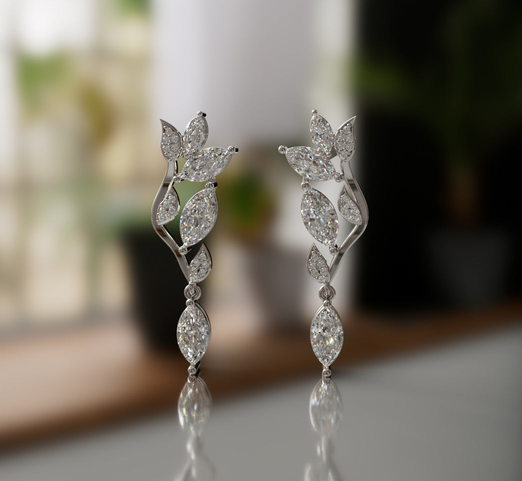 Fancy Marquise Diamond Dangle Earring image 7