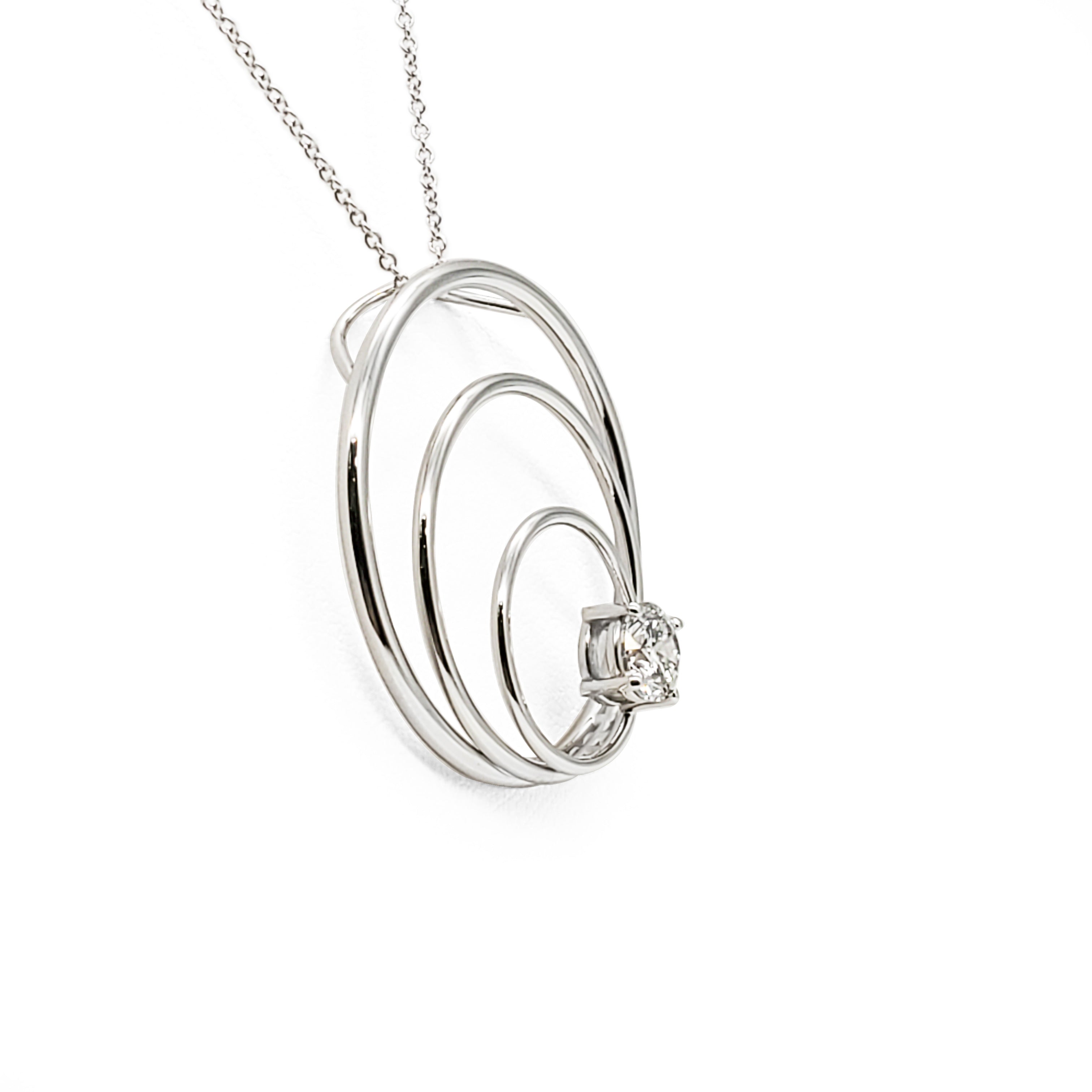 1 Carat Diamond Circle Pendant image 3