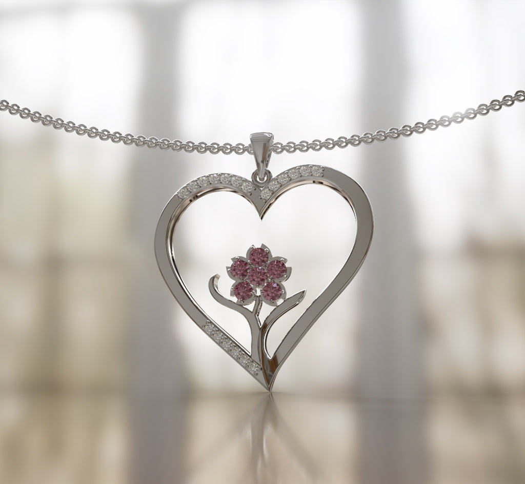 Heart Flower Pendant image 3
