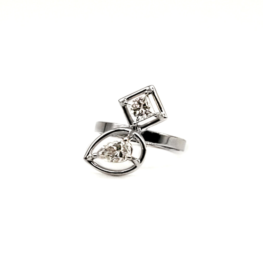 Pear and Princess Fancy Diamond Ring image 0