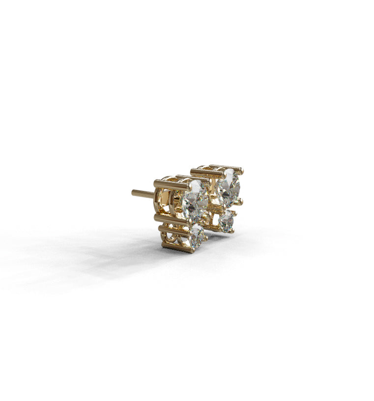 Two Diamonds Stud Earring image 6