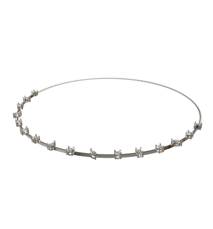 Fancy Shapes Diamond Link Necklace image 6