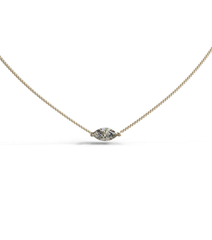 Marquise Stud Diamond Pendant image 1