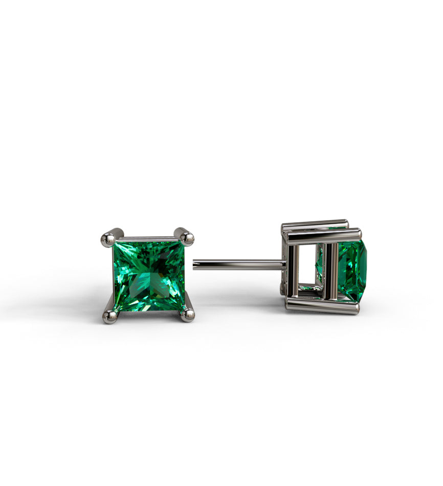 Princess Cut Stud Earring image 6