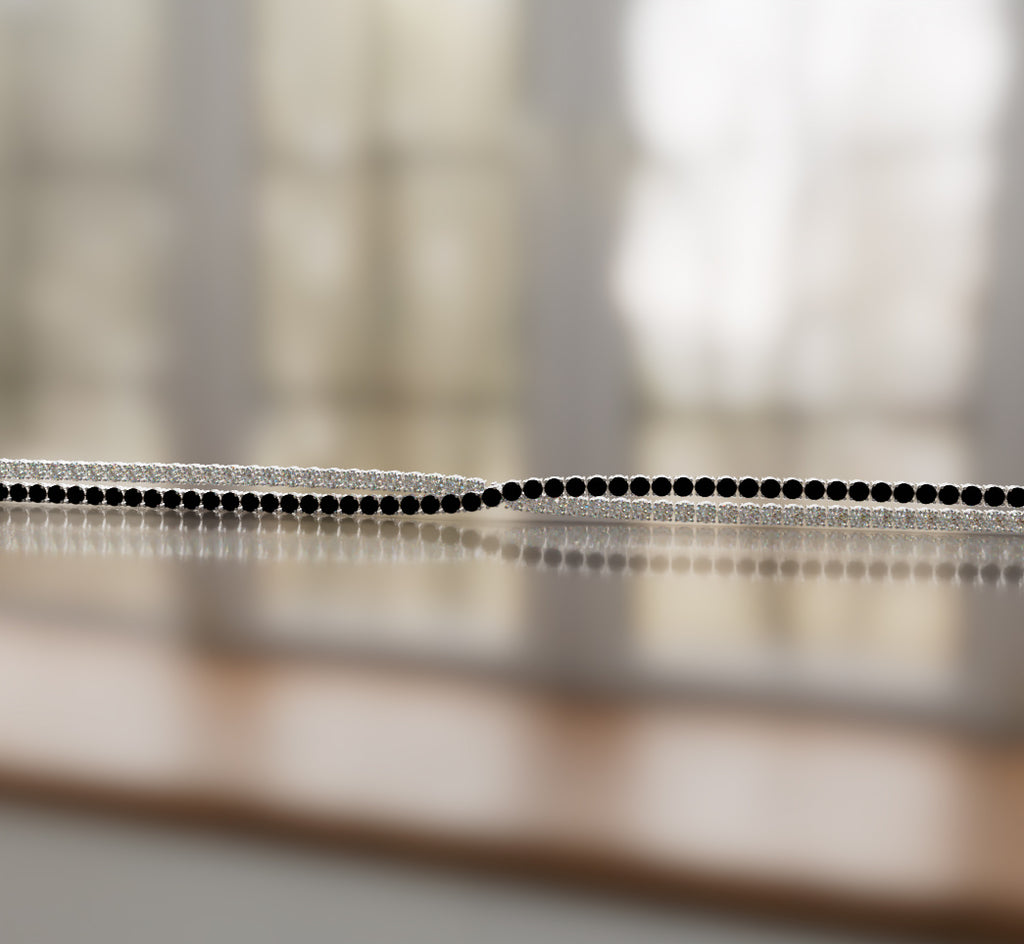 Double Row Knot Diamond Tennis Bracelet image 2