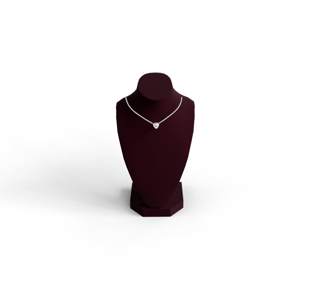 Pear Half Halo Diamond Dangle Pendant image 1