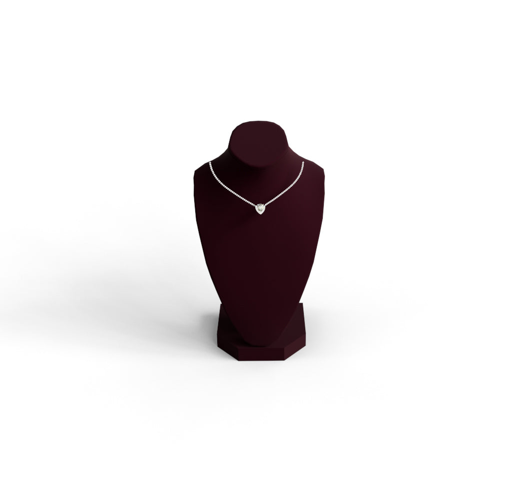 Pear Half Halo Diamond Dangle Pendant image 1