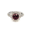 Created Red Ruby Halo Ring image 0