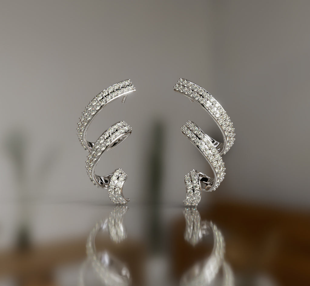 Circular Diamond Earring image 12