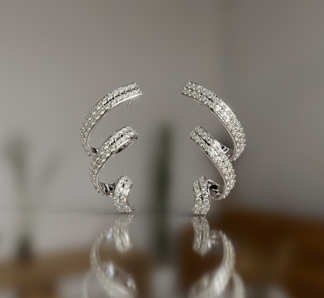 Circular Diamond Earring image 12