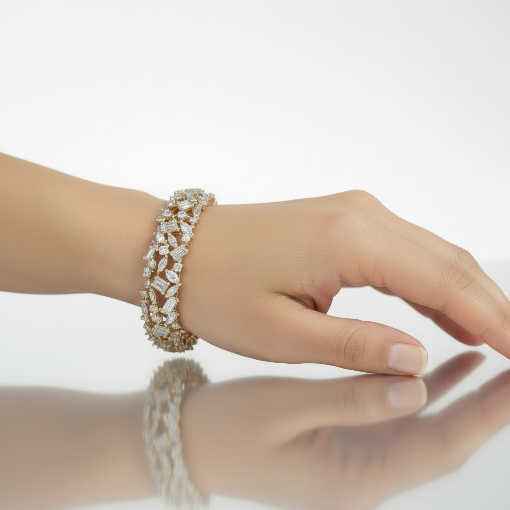 Fancy Shapes Mix Diamond Bangle image 0