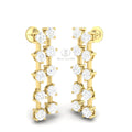 Double Row Diamond Dangle Earring image 0