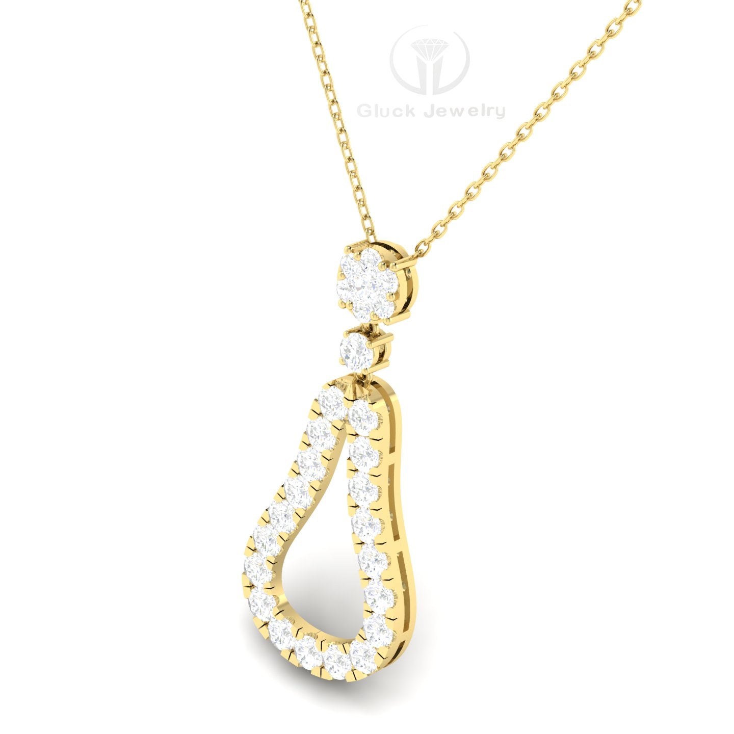 Pear Shape Diamond Pendant image 6