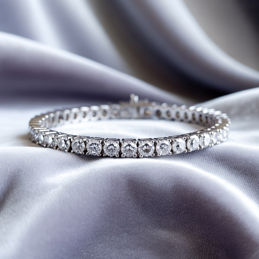 4 Prong Basket Setting Classic Tennis Bracelets image 0
