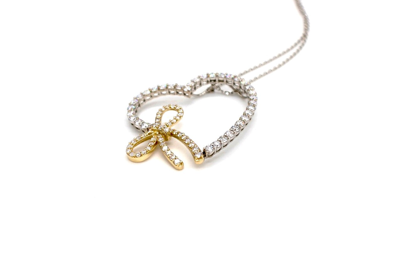 Diamond Pendent with Love Knots image 1
