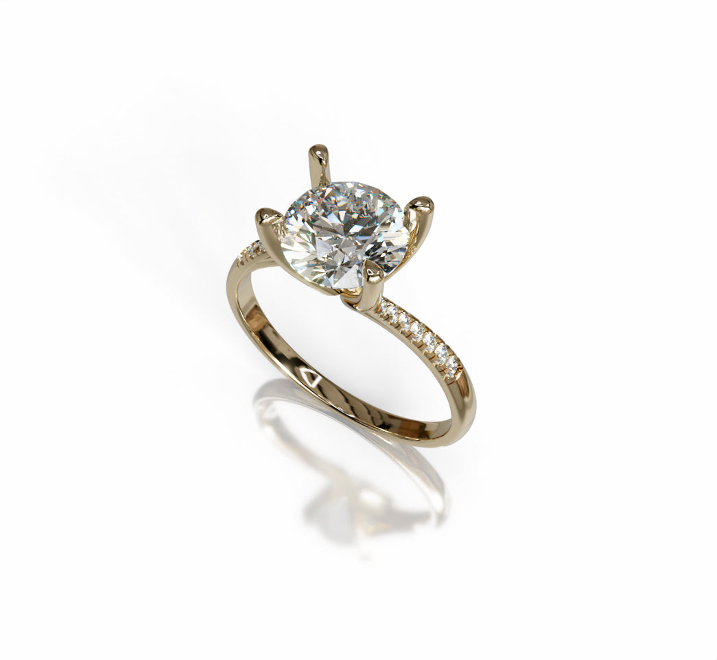 Twisted Shank Engagement Ring image 1