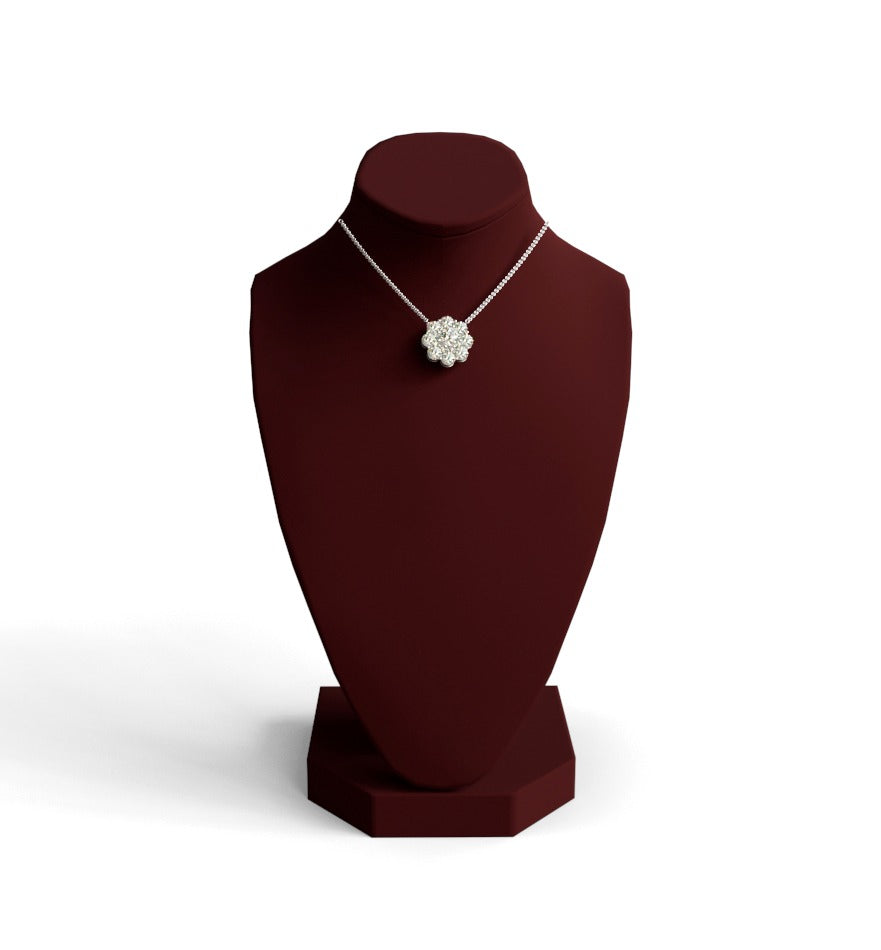 2ct Center, 50 pts Sides Halo Pendant image 12