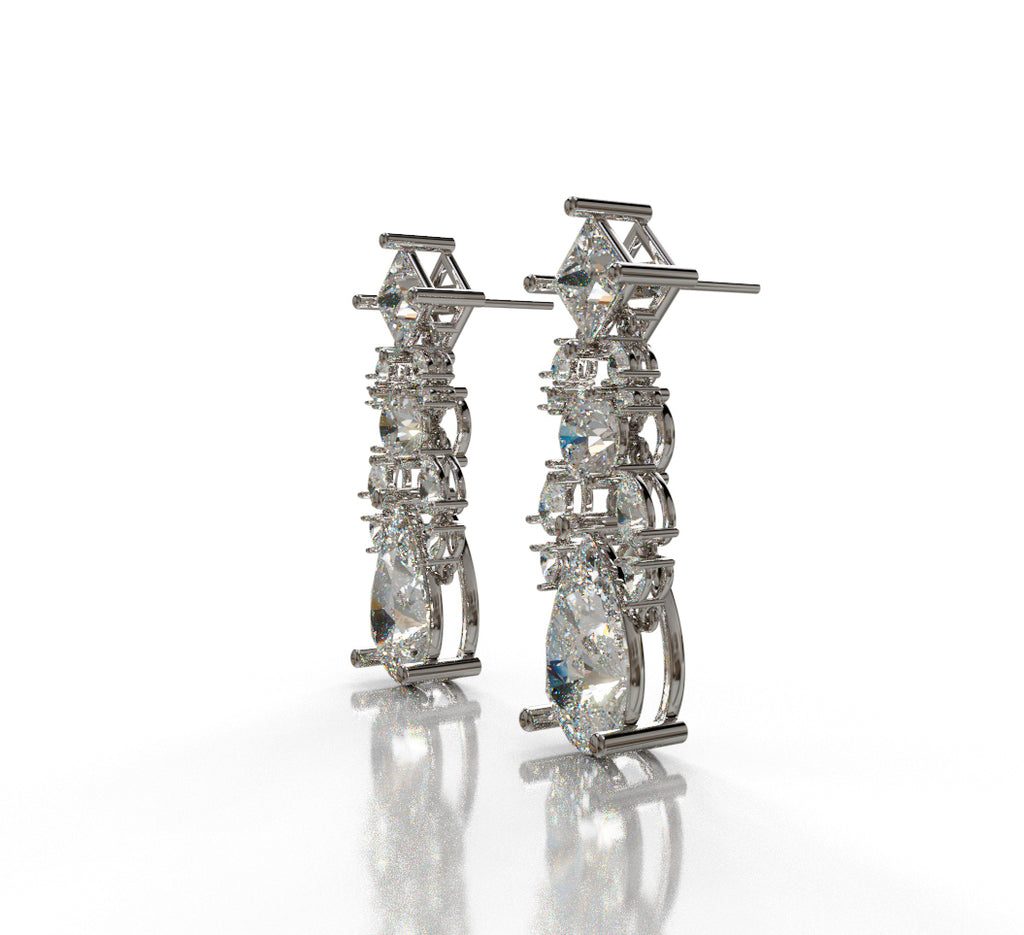 Cathedral  Fancy Shapes Diamond Dangle Earring image 11