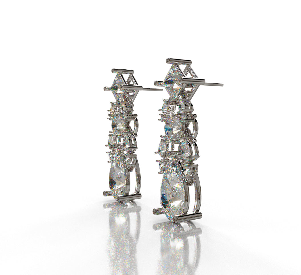 Cathedral  Fancy Shapes Diamond Dangle Earring image 11