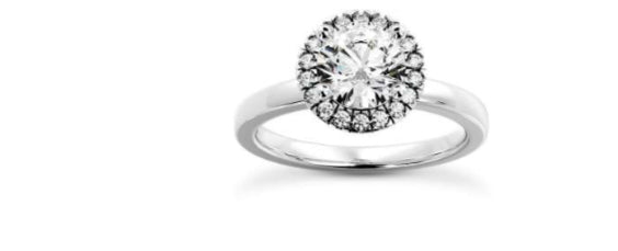 Classic Halo Diamond Engagement Ring image 1