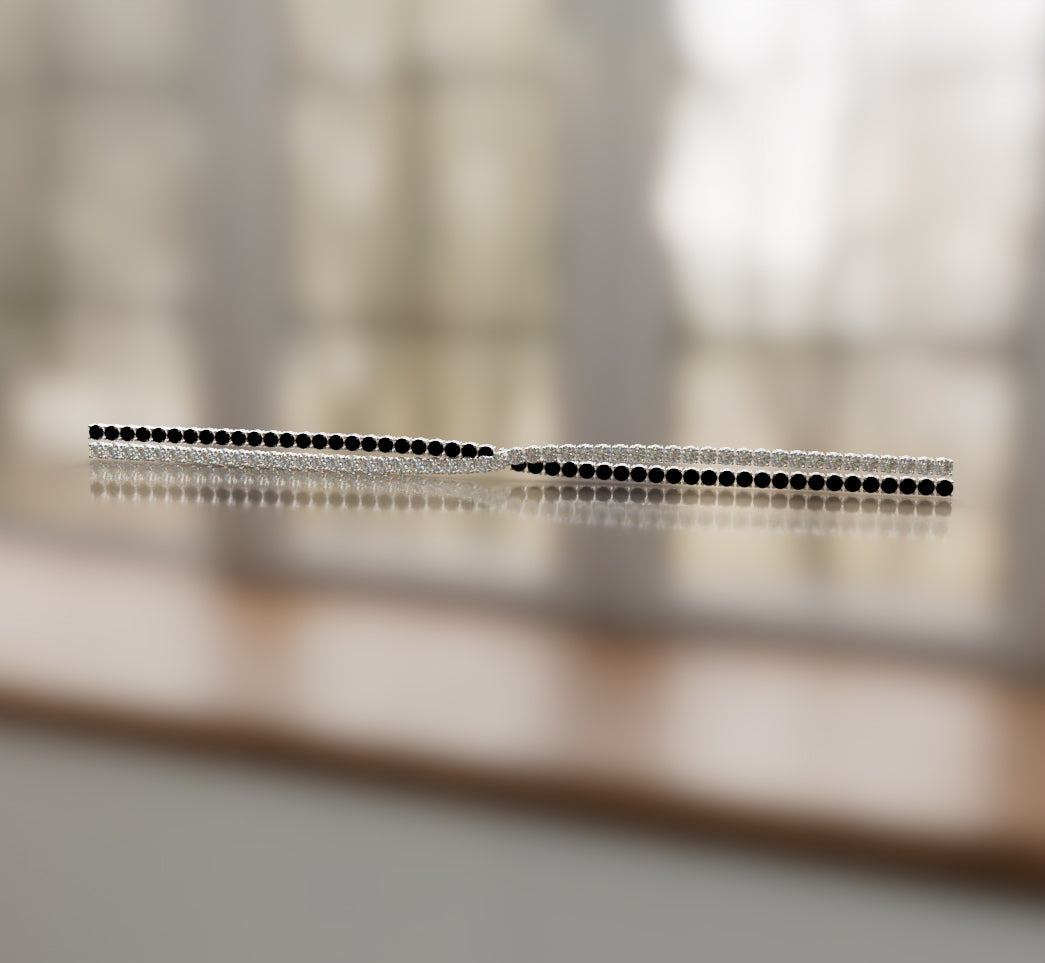 Double Row Knot Diamond Tennis Bracelet image 6