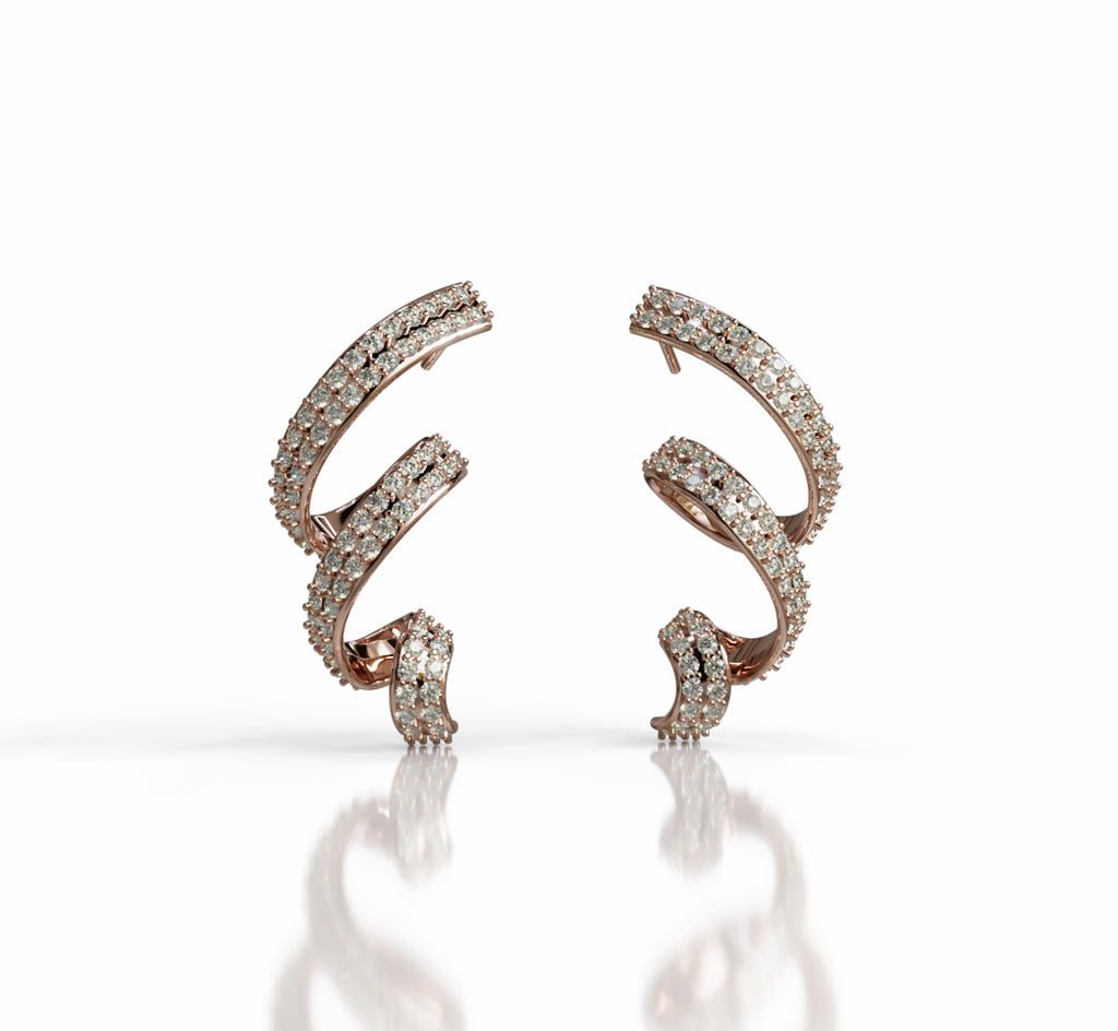 Circular Diamond Earring image 6
