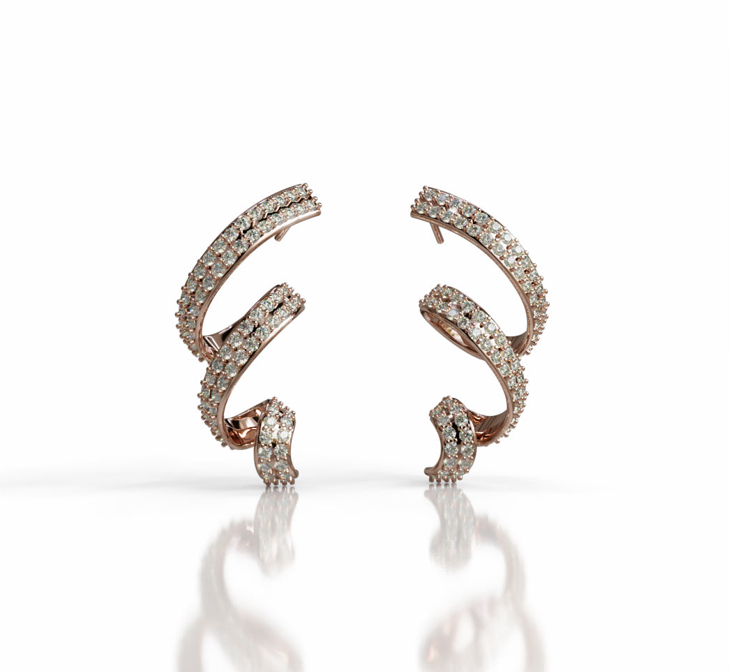 Circular Diamond Earring image 6