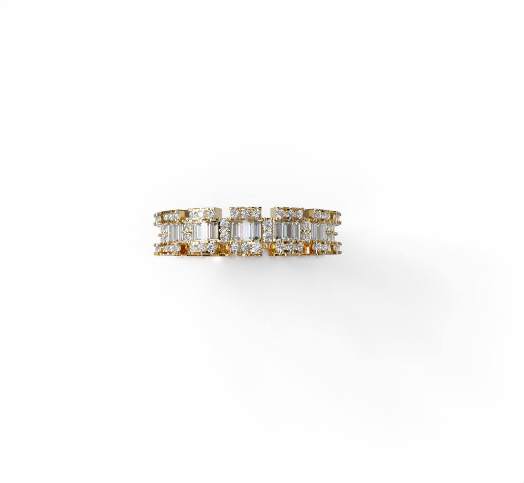 Baguette and Round Eternity Band image 1