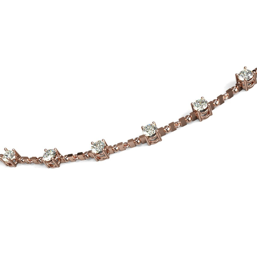 20 pointers Ball and Link Design Diamond Necklace image 8