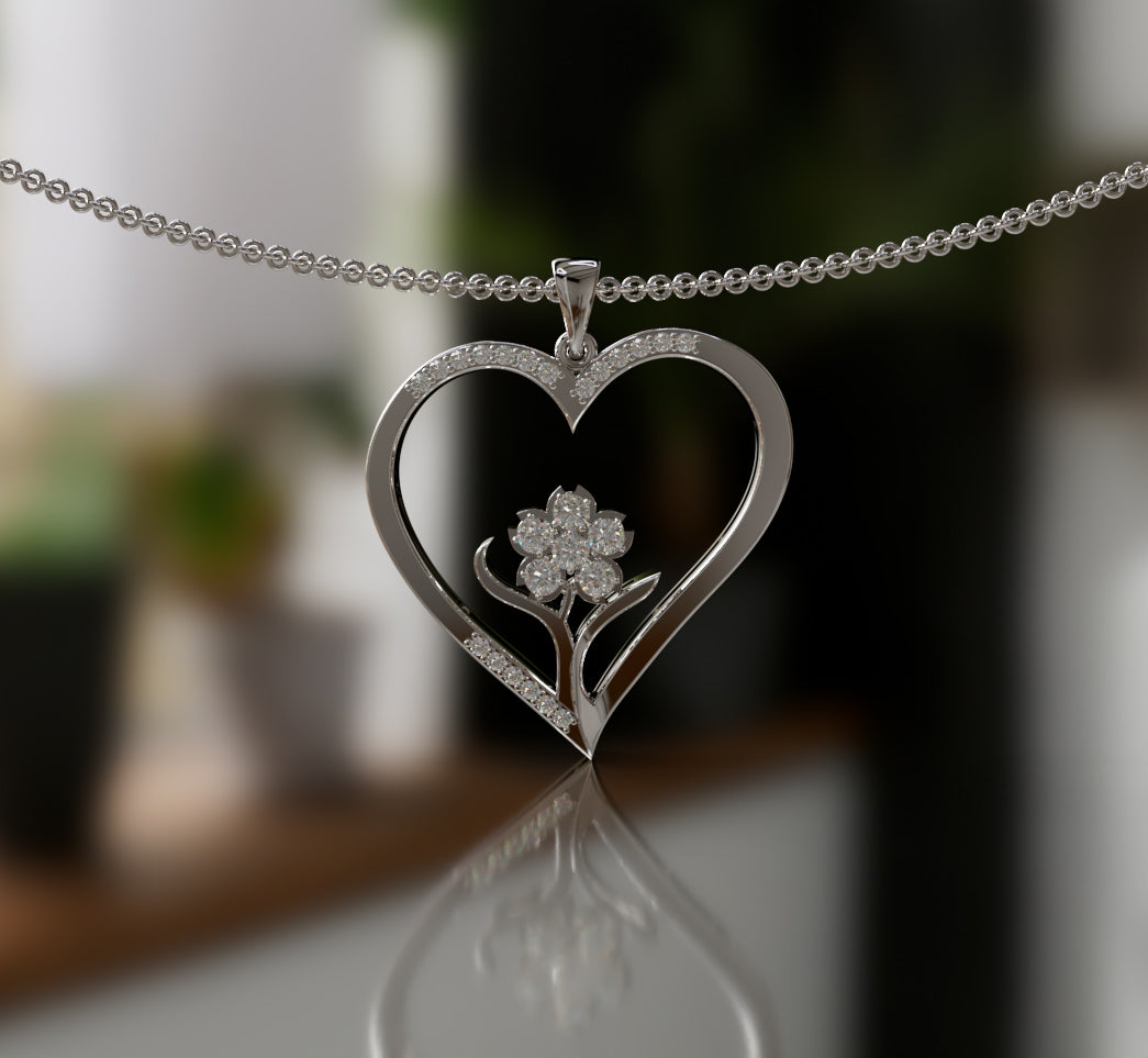 Heart Flower Pendant image 13