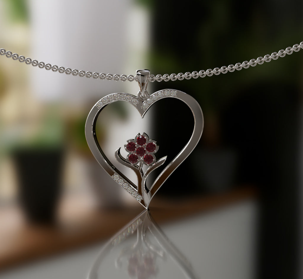 Heart Flower Pendant image 11