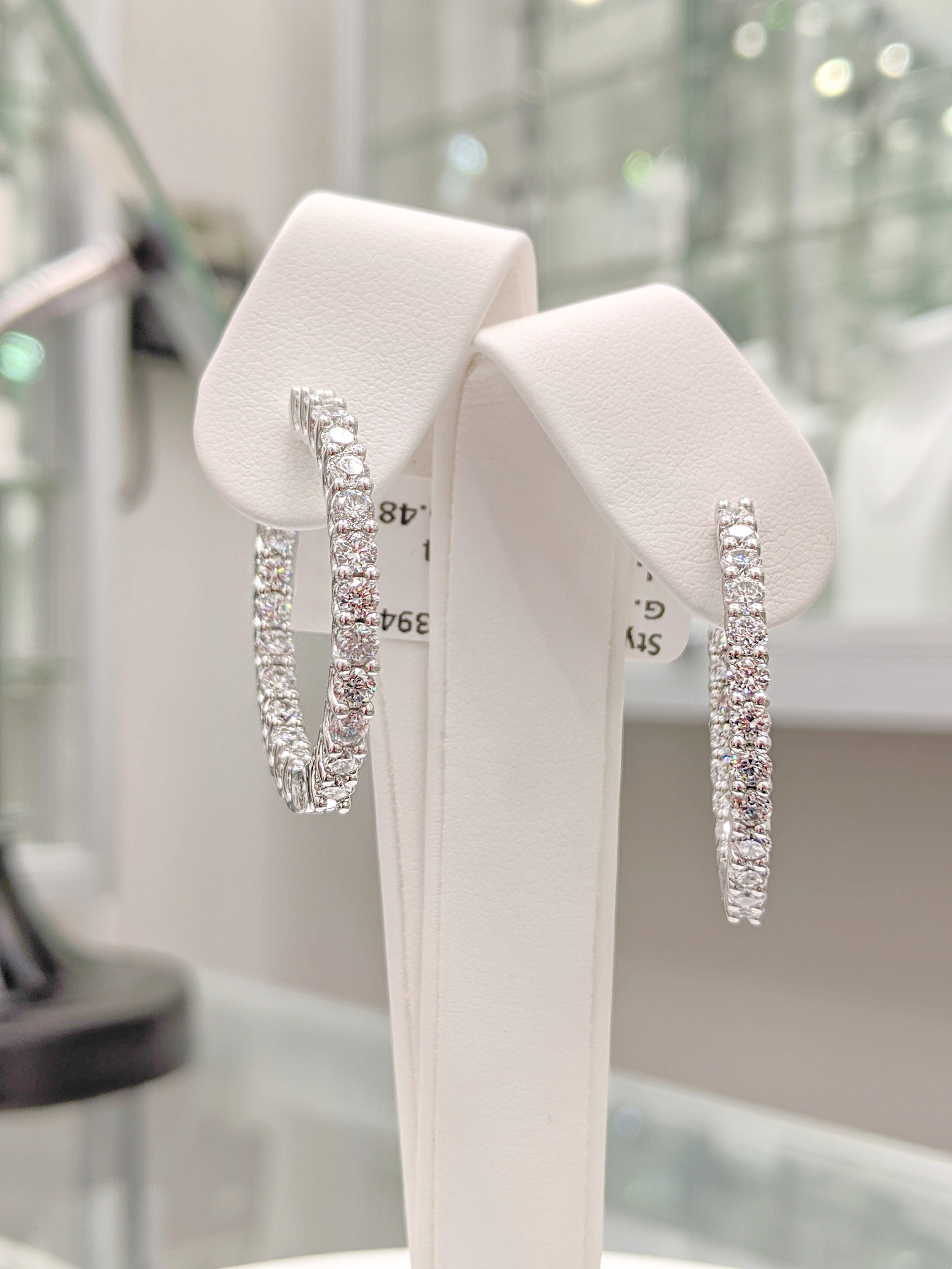 Diamond Inside-Out Hoop Earrings image 1
