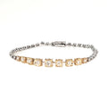 Two Tone Tapered Tennis Bracelet image 0