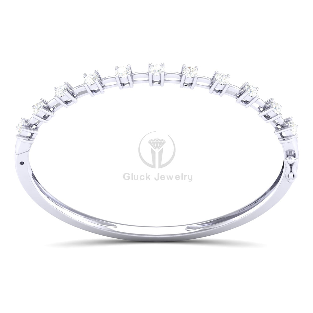 Eleven Round Basket Setting Bangle image 5