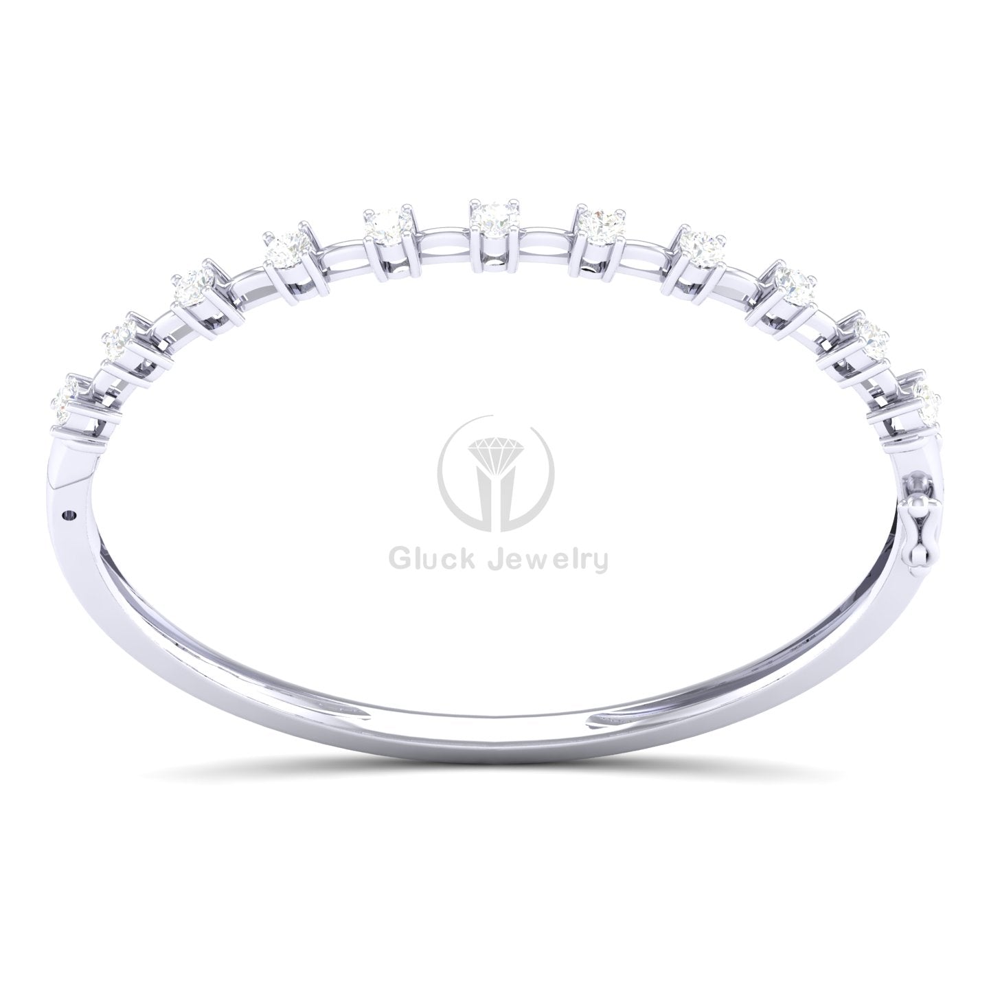 Eleven Round Basket Setting Bangle image 5