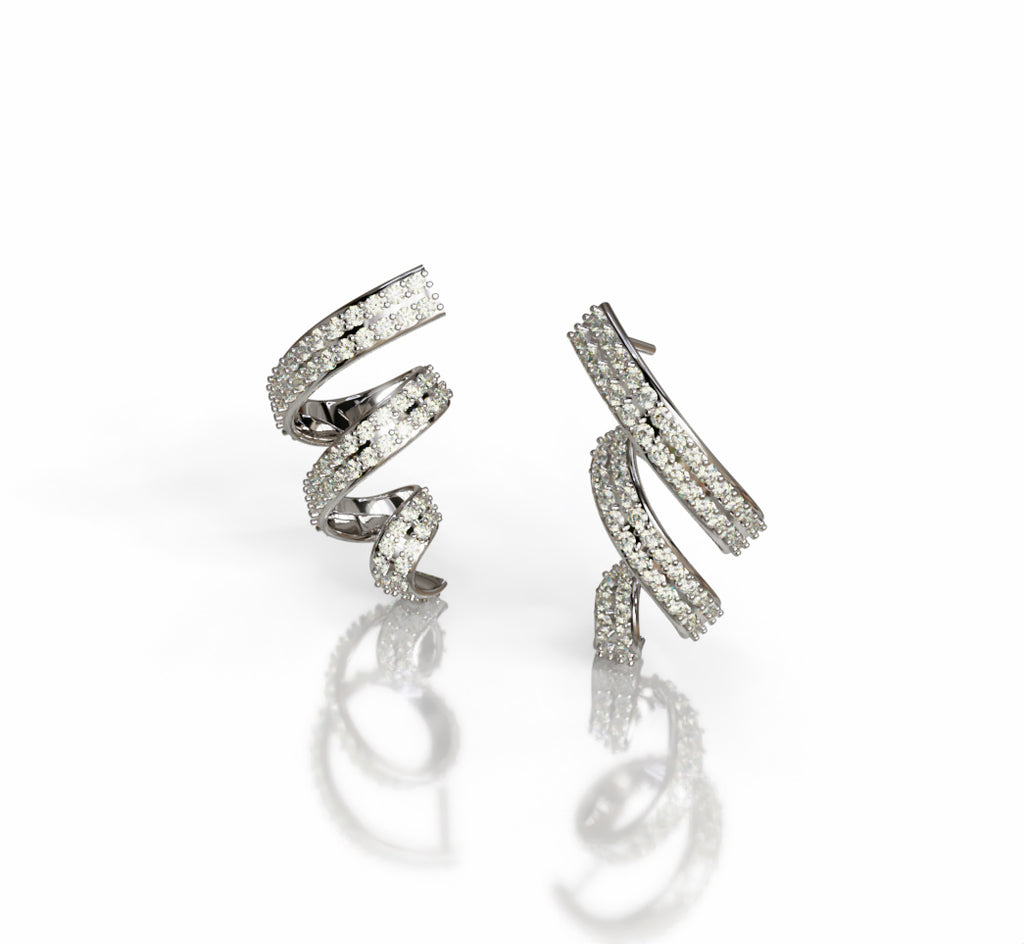 Circular Diamond Earring image 5