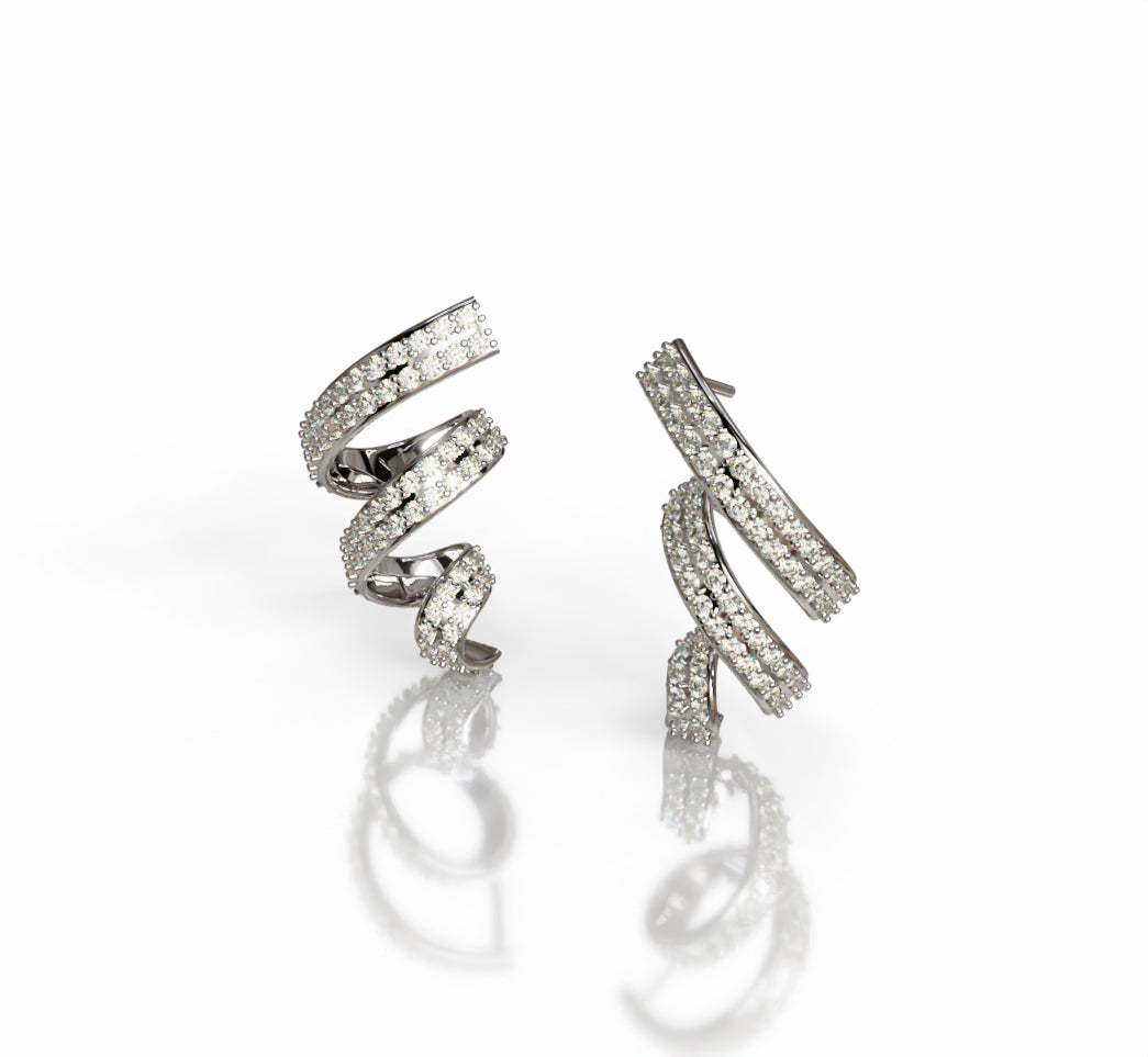 Circular Diamond Earring image 5