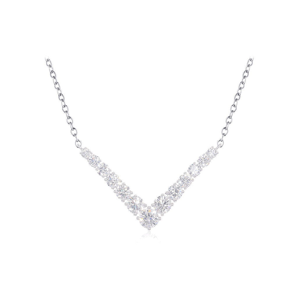 V shaped Diamond necklace image 0