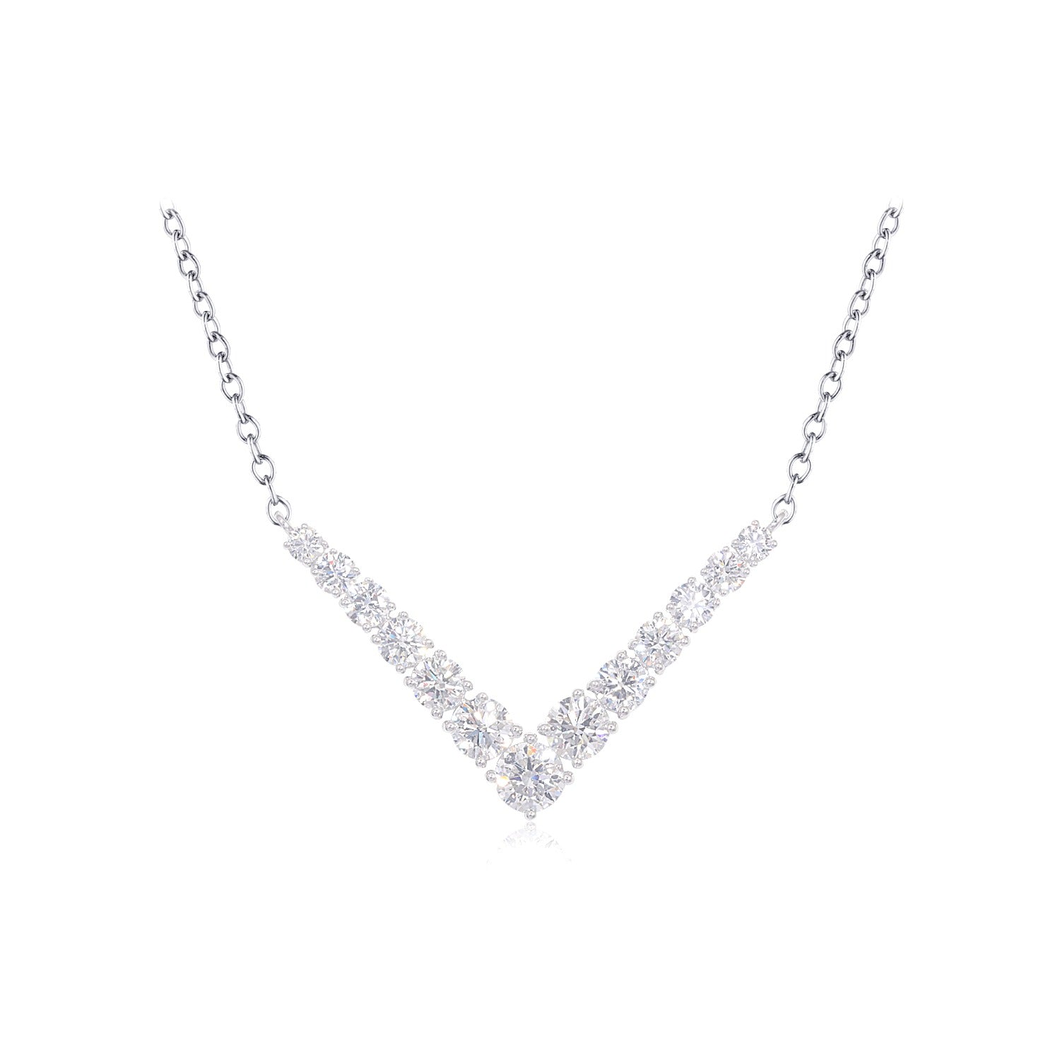 V shaped Diamond necklace image 0