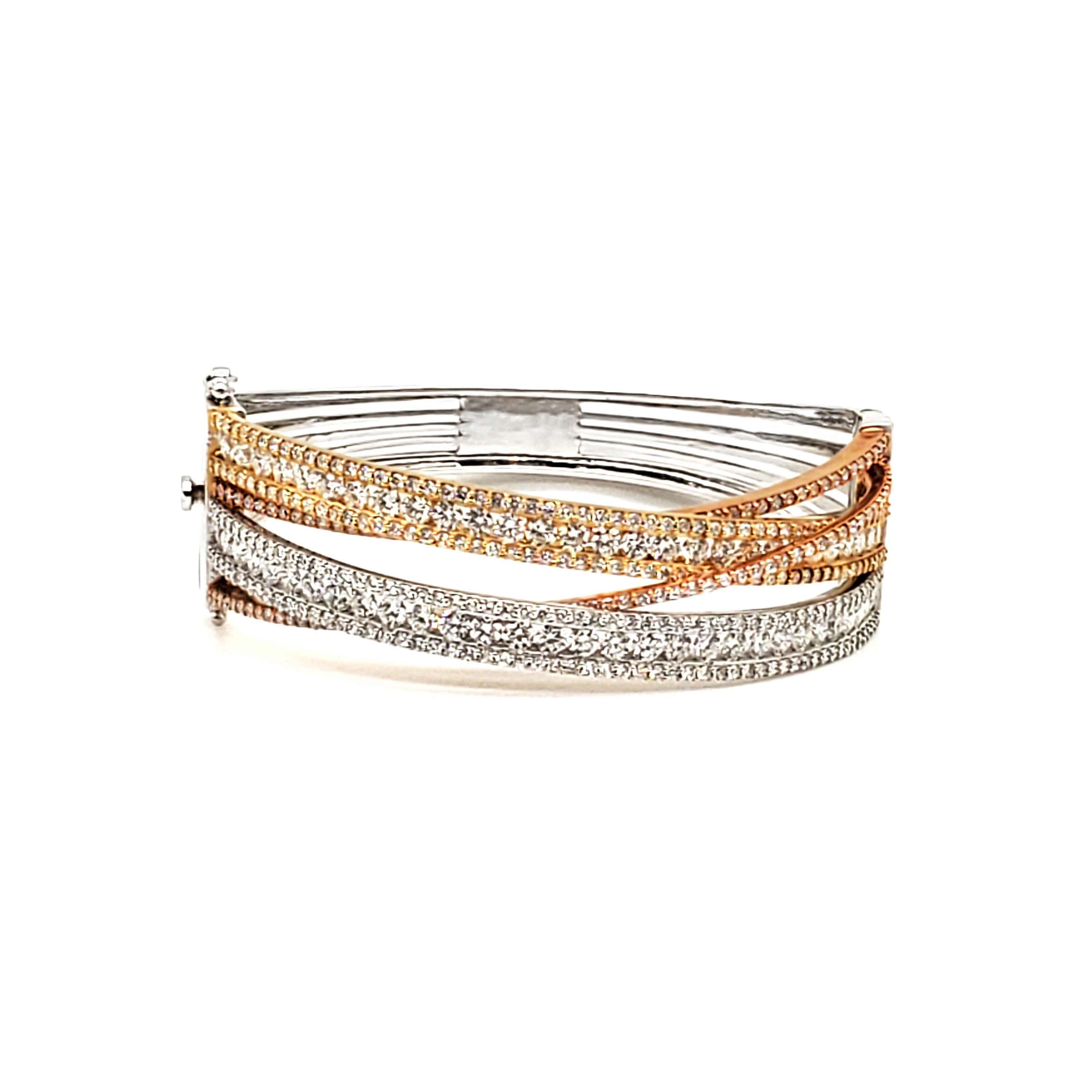 Two Tone Diamond Bangle image 0