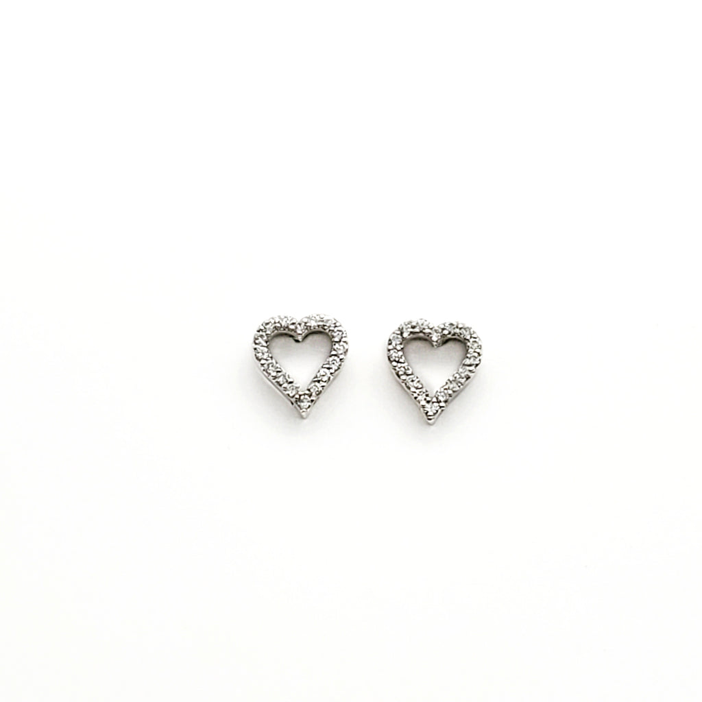 Heart Diamond Stud Earring image 0
