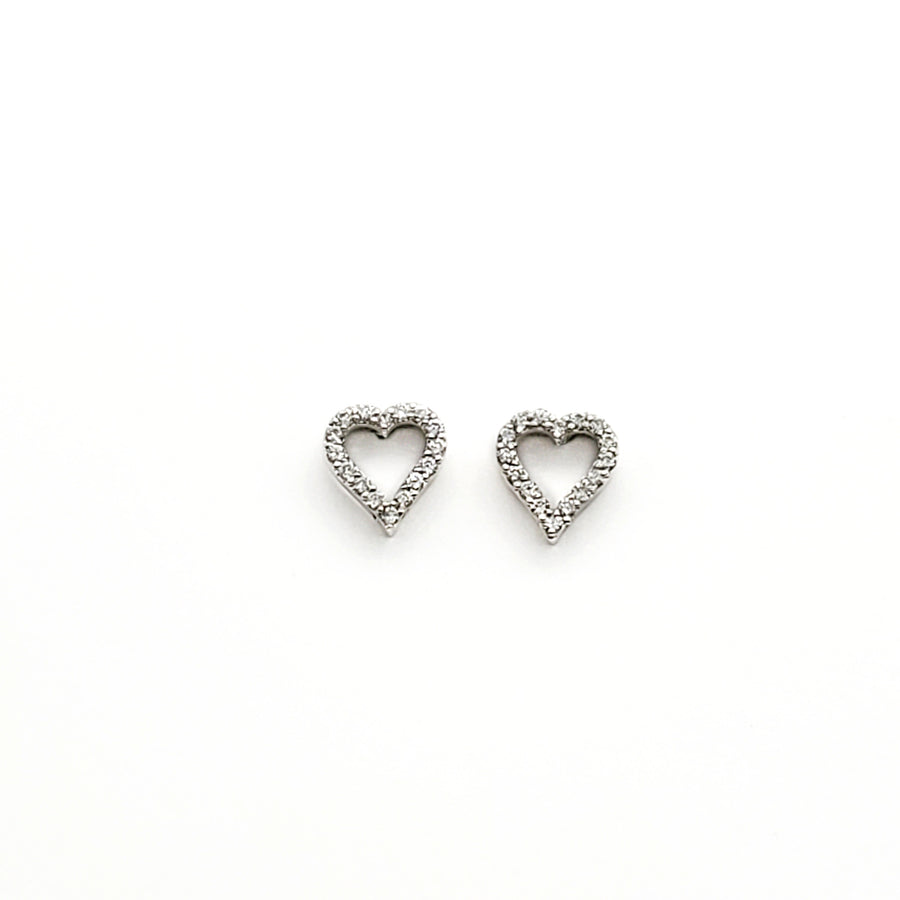 Heart Diamond Stud Earring