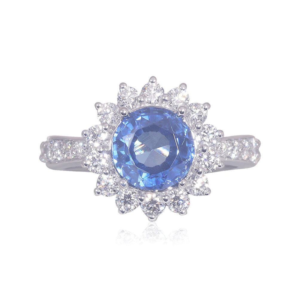 Created Red Ruby Halo Ring image 5