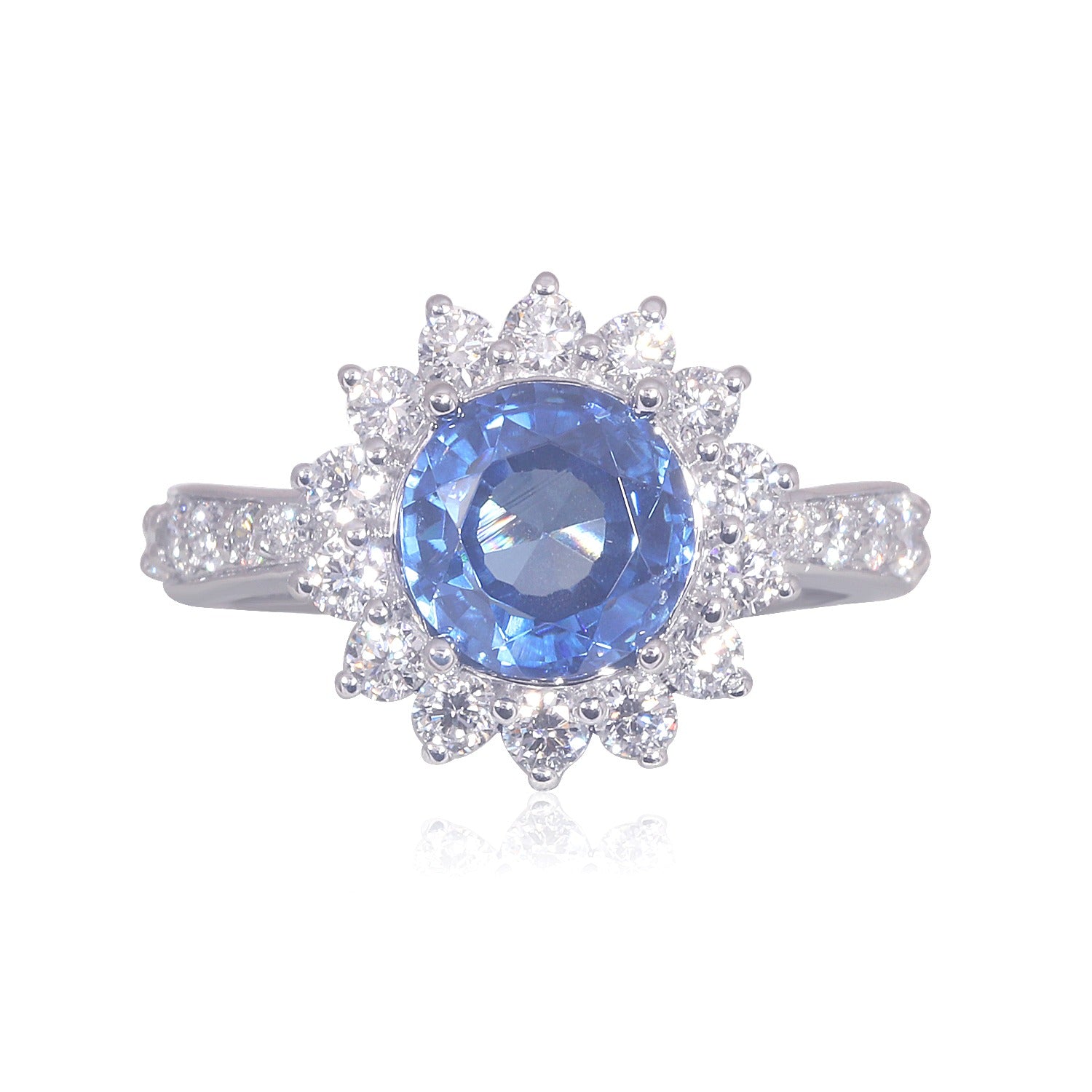 Created Red Ruby Halo Ring image 5